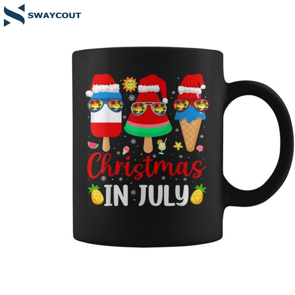 Christmas In July Xmas Hat Watermelon Ice Pops For Boy Girls Coffee Mug