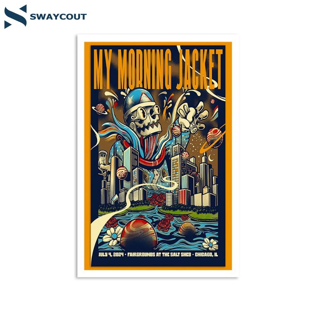 My Morning Jacket The Salt Shed Chicago Il July 4 2024 Poster