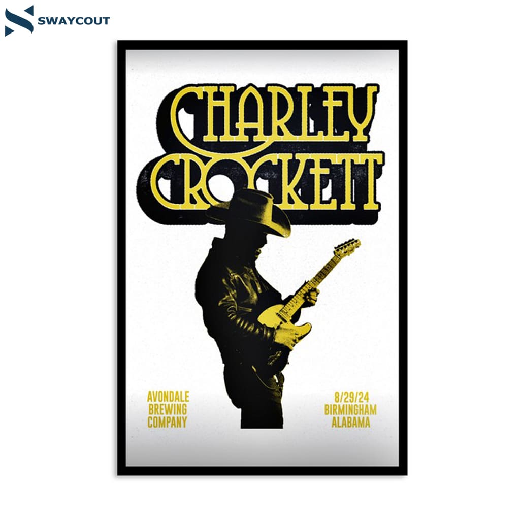 Charley Crockett Avondale Brewing Company Birmingham Al Aug 29 2024 Poster