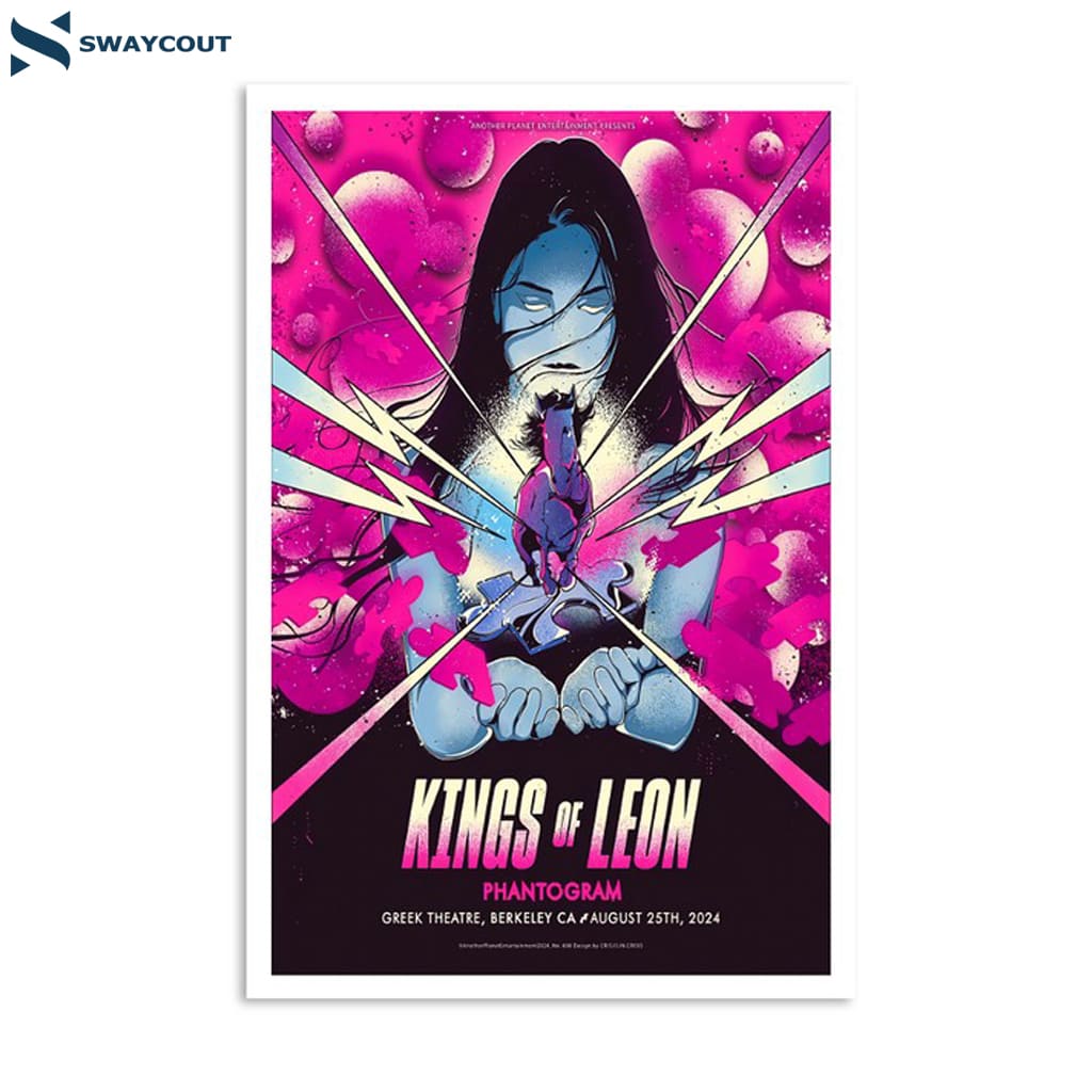 Kings Of Leon Greek Theatre Berkeley Ca August 25 2024 Poster