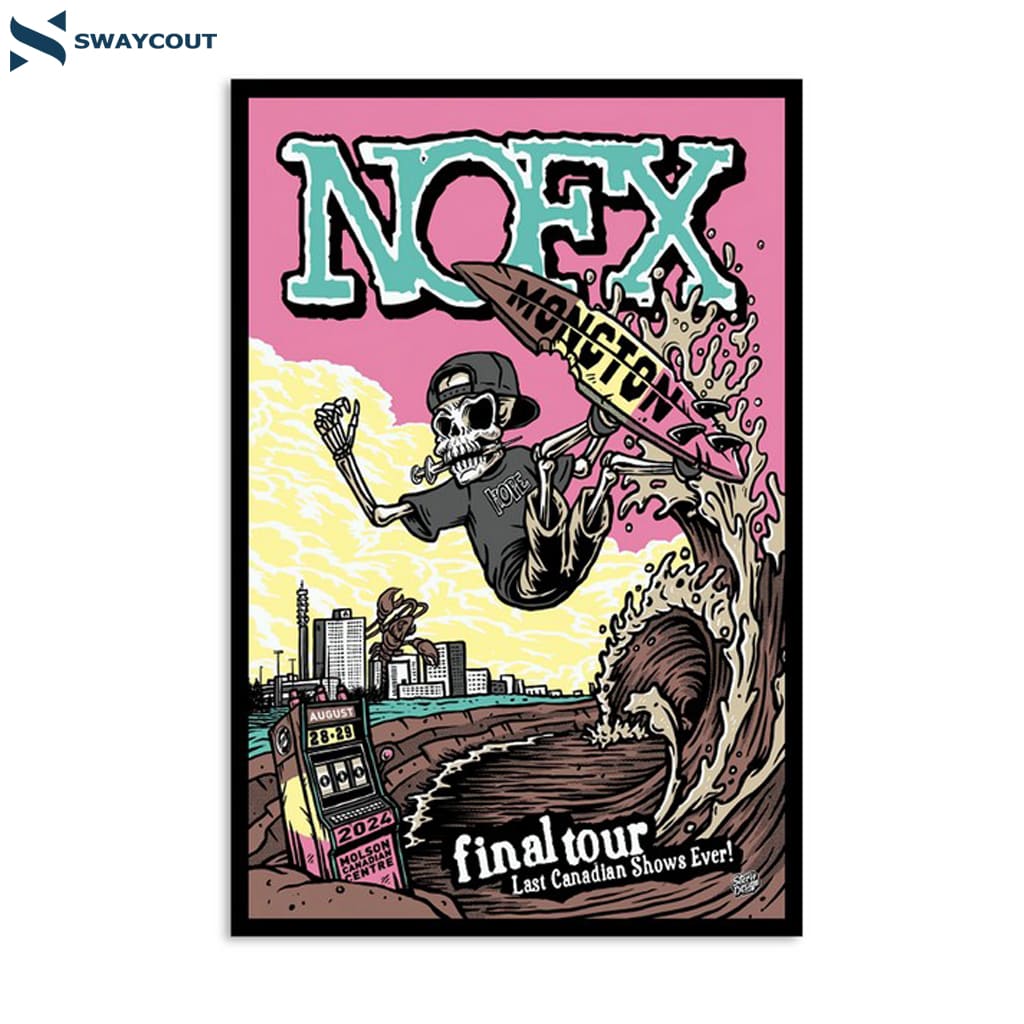 Nofx Hotel Casino New Brunswick Moncton Nb Aug 28-29 2024 Poster