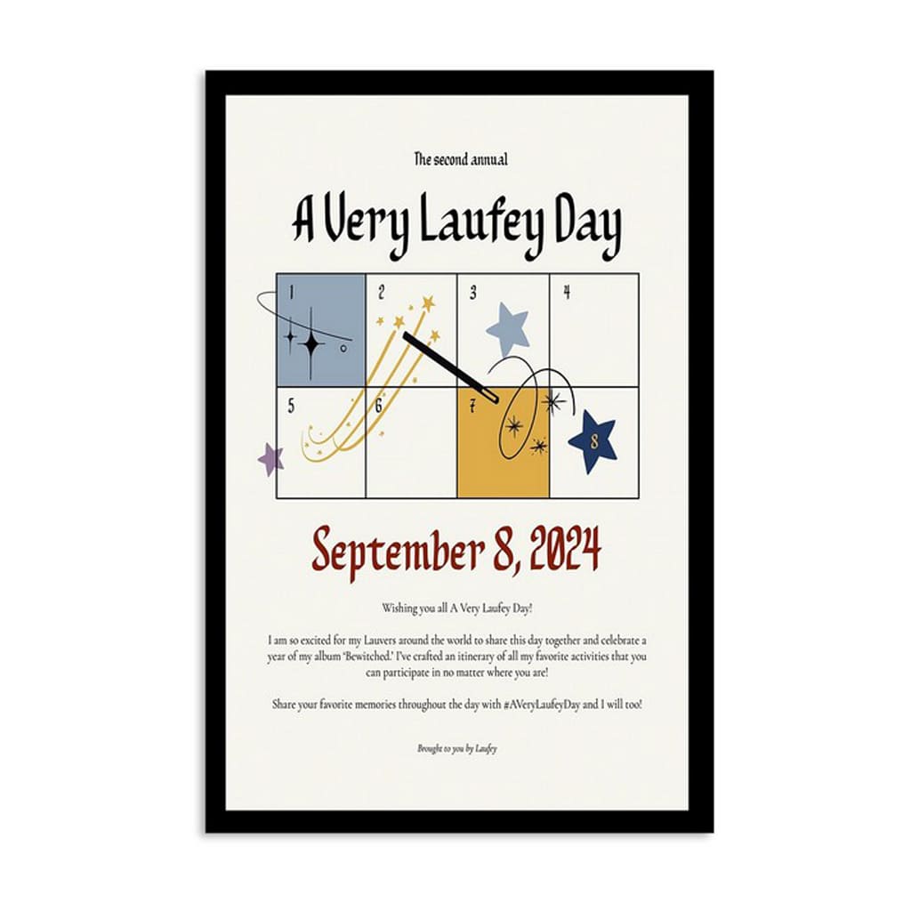 A Very Laufey Day September 8 Book Tour 2024 Poster