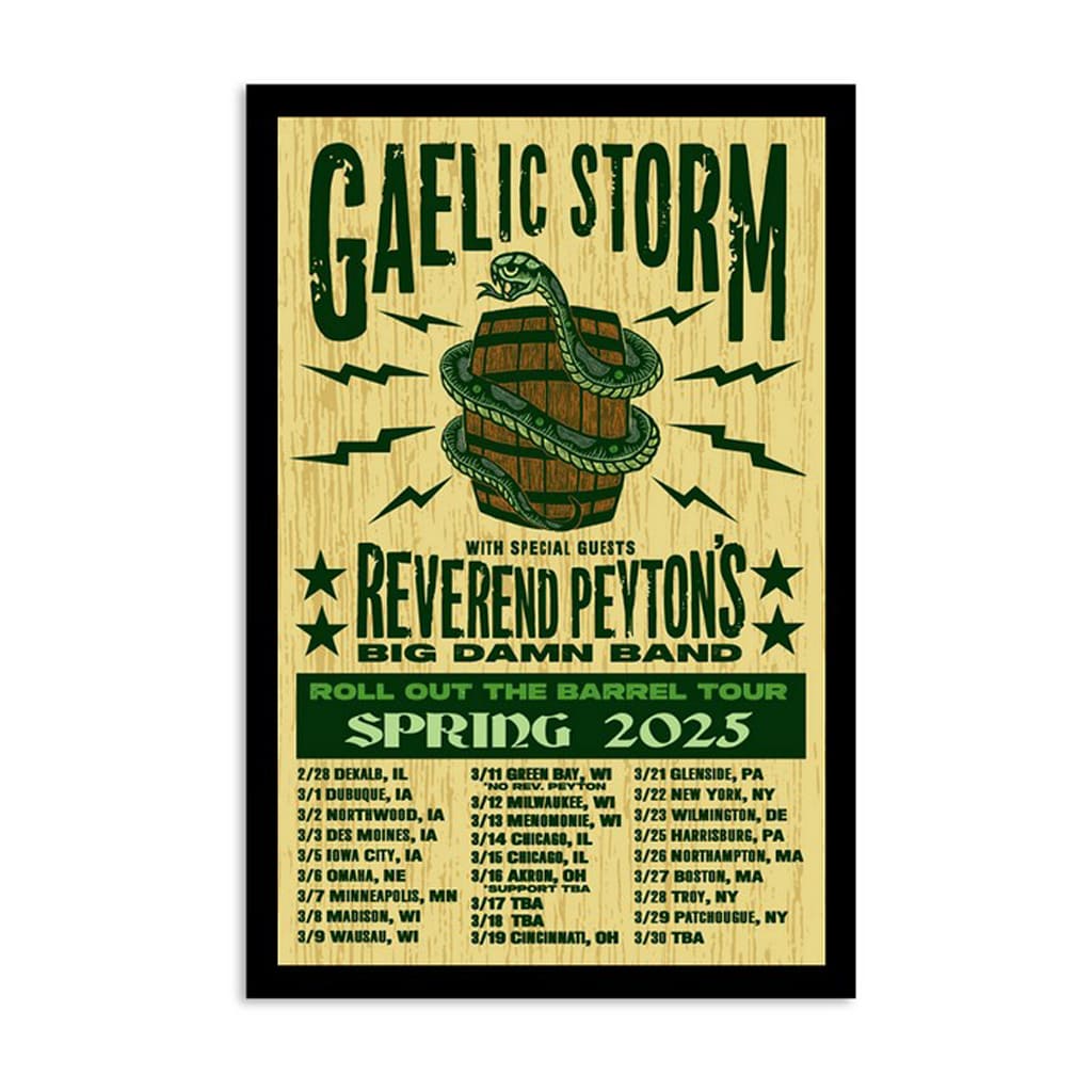 Gaelic Storm Tour Roll Out The Barrel Spring 2025 Poster