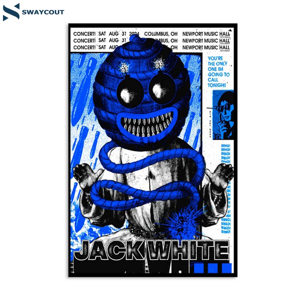 Jack White Newport Music Hall Columbus Oh August 31 2024 Poster