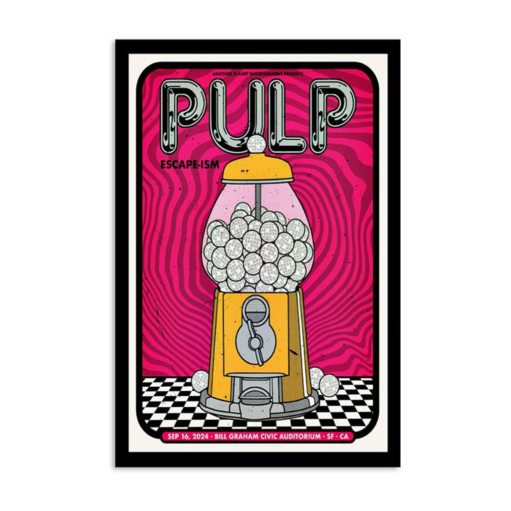 Pulp Bill Graham Civic Auditorium San Francisco Ca September 16 2024 Poster