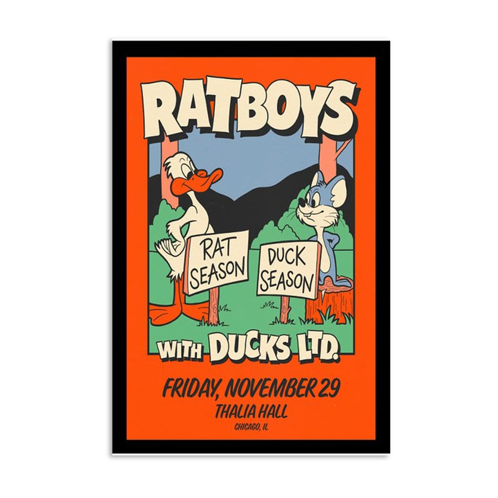 Ratboys Concert Thalia Hall Chicago Il November 29 2024 Poster