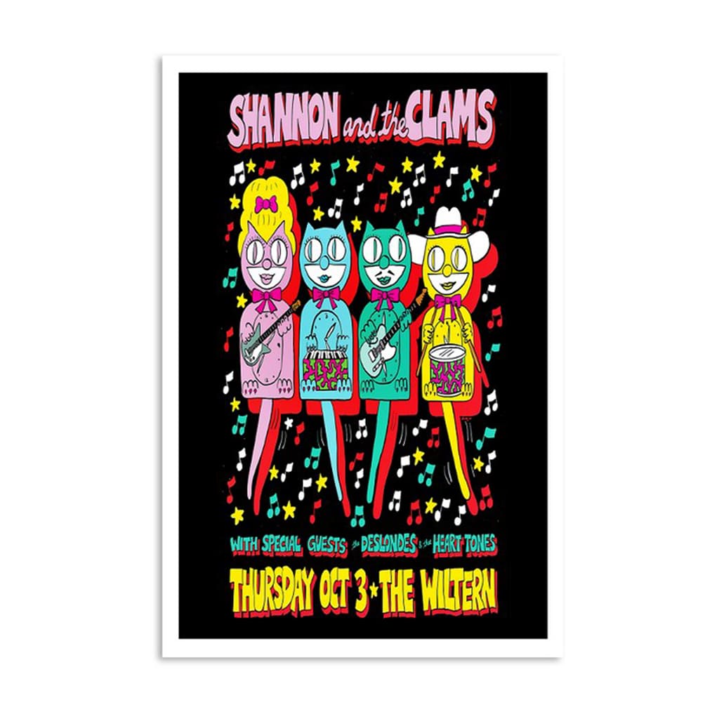 Shannon & The Clams Tour Los Angeles Ca October 3 2024 Poster