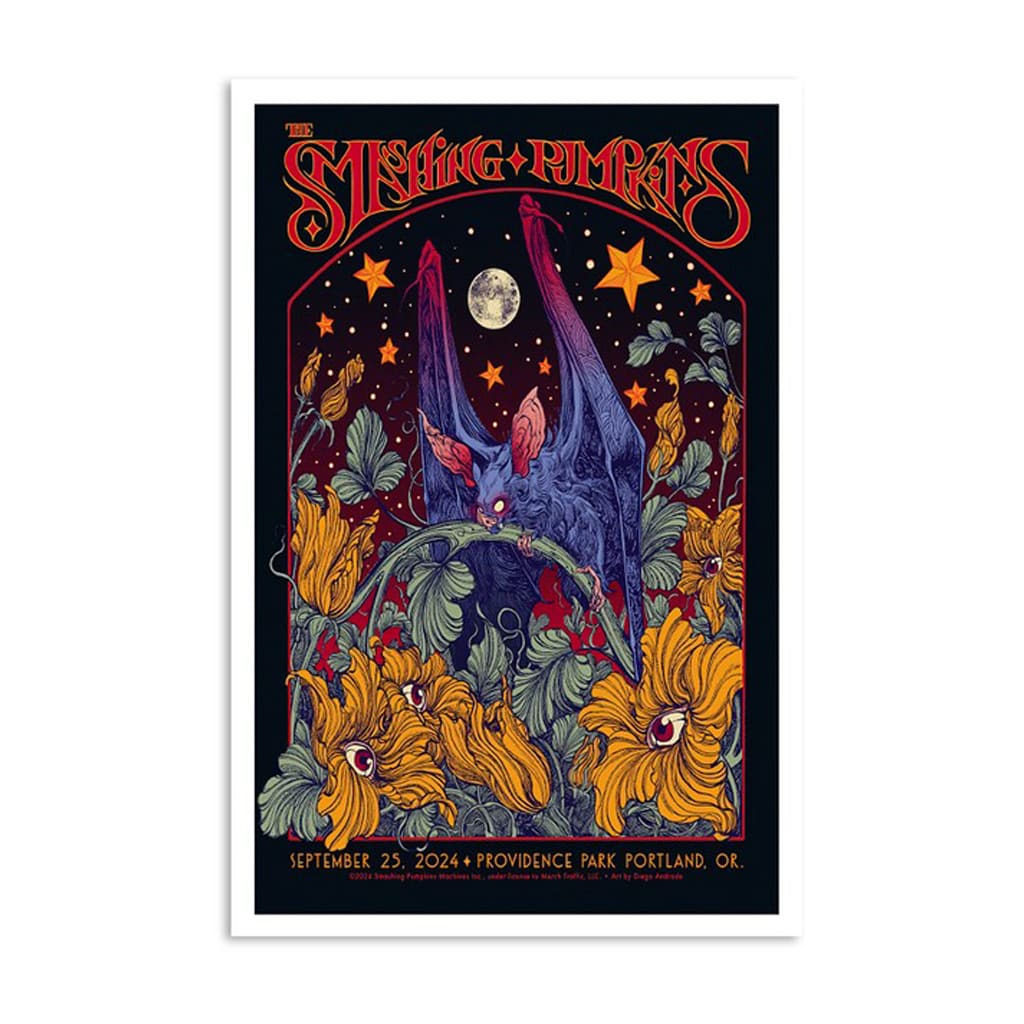 The Smashing Pumpkins Providence Park Portland Or Tour Sept 25 2024 Poster