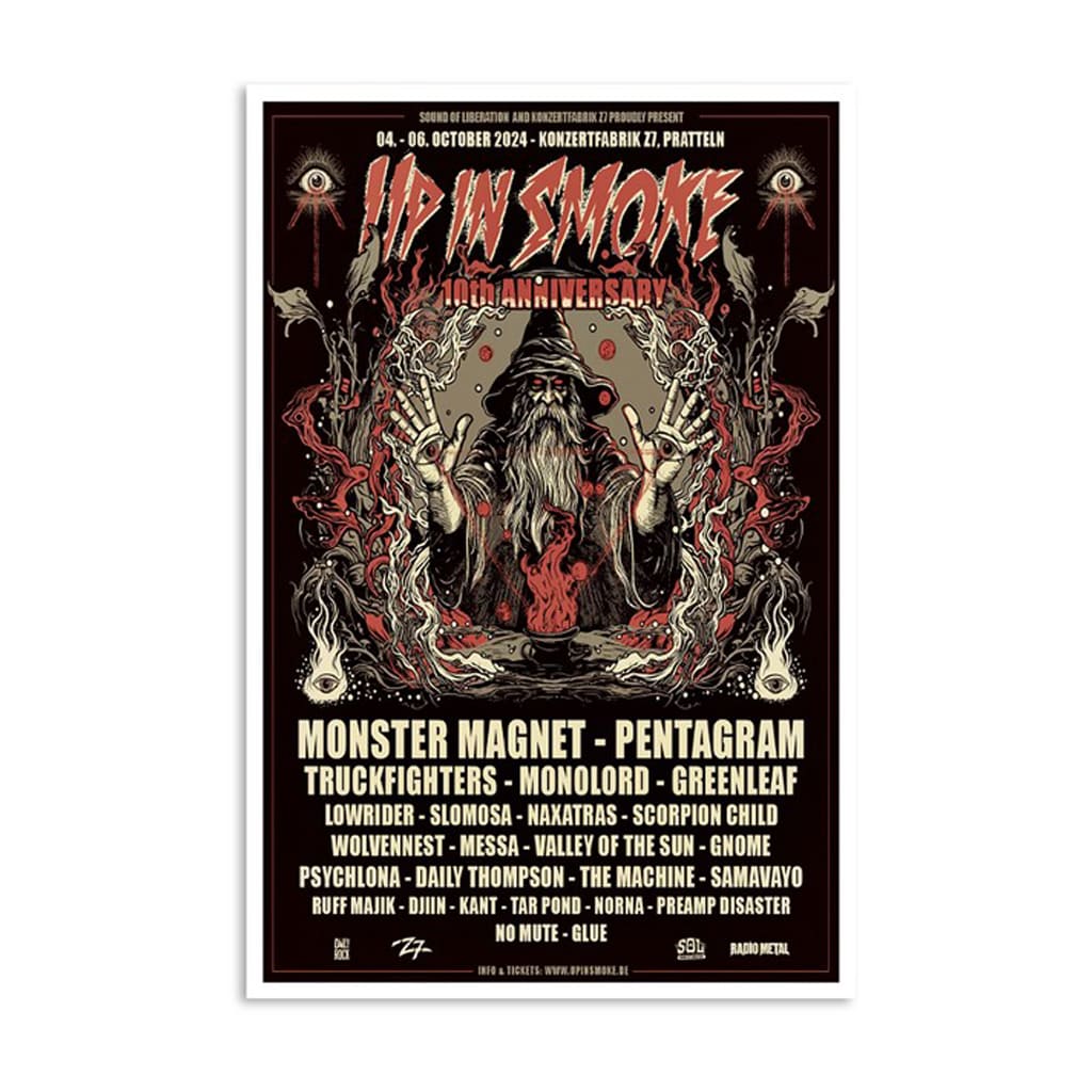 Up In Smoke Z7 Konzertfabrik Pratteln Switzerland Tour Oct 4-6 2024 Poster