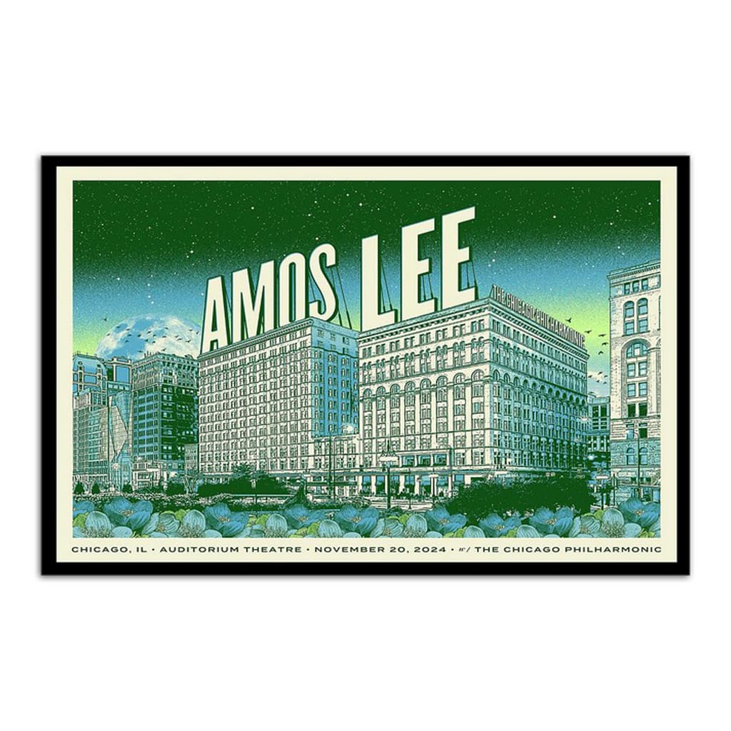 Amos Lee Chicago Il Auditorium Theatre November 20 2024 Poster