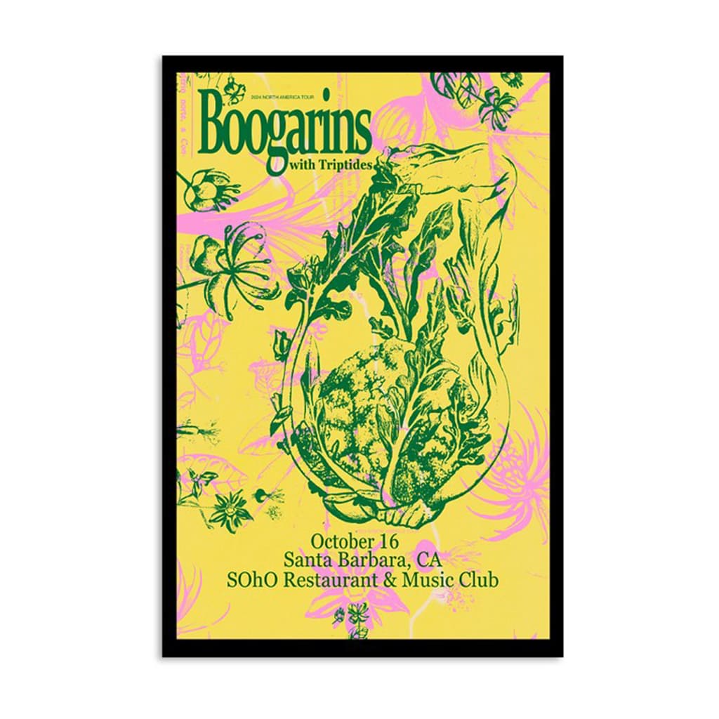 Boogarins Soho Restaurant & Music Club Santa Barbara Ca Oct 16 2024 Poster