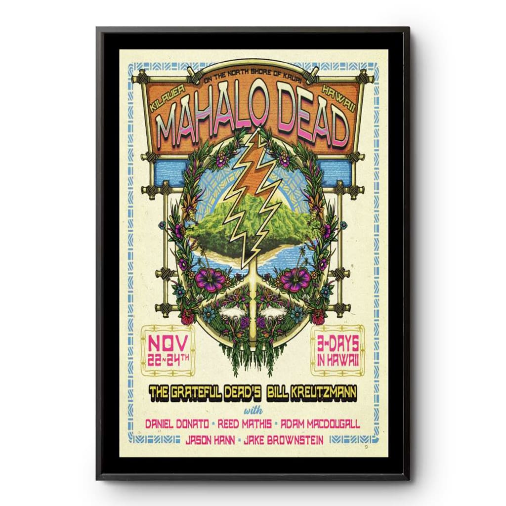 Bill Kreutzmann Porter Pavilion Hawaii Nov 22-24 2024 Poster