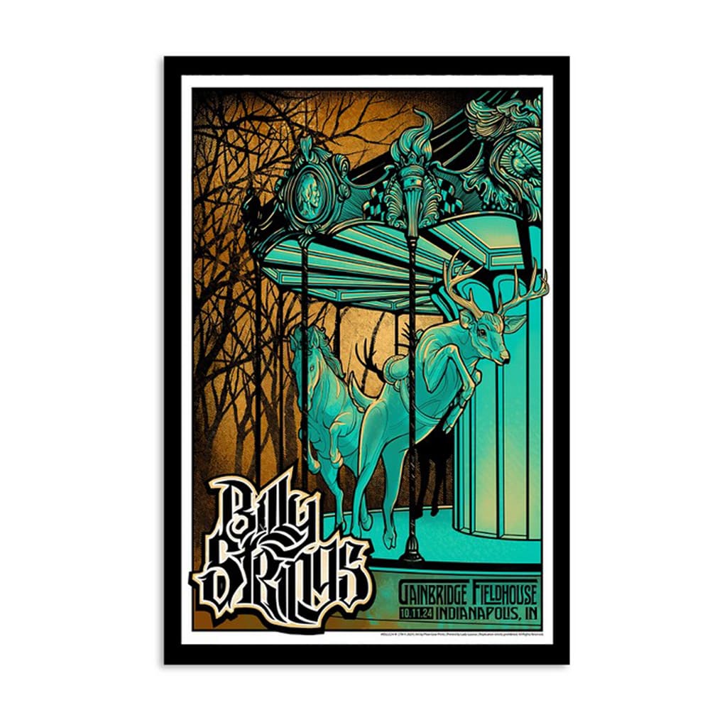 Billy Strings Gainbridge Fieldhouse Indianapolis In Tour Oct 11 2024 Poster