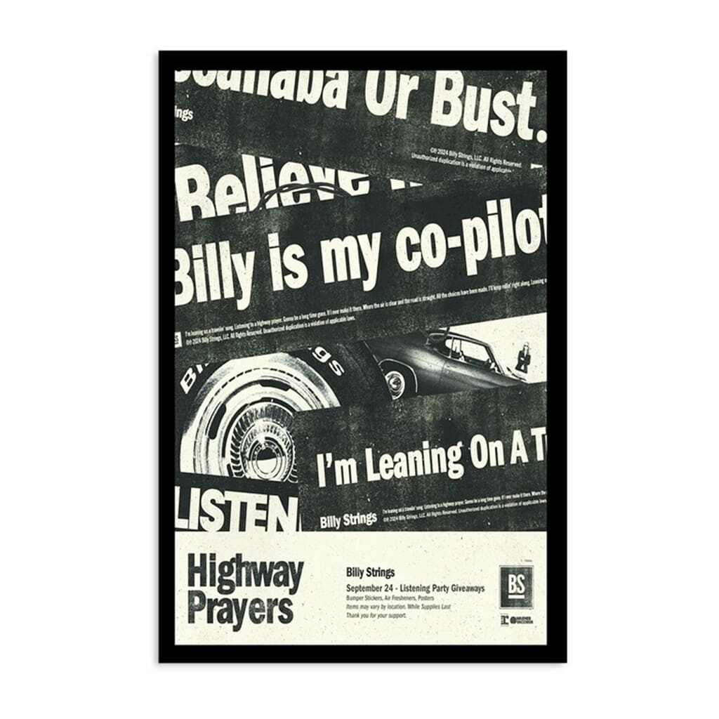 Billy Strings Highway Prayers September 24 2024 Poster