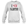 Boume Sama Wearing I Heart Palestine Shirt 1