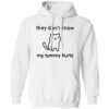 Cat Lover They Don’t Know My Tummy Hurts Shirt 1