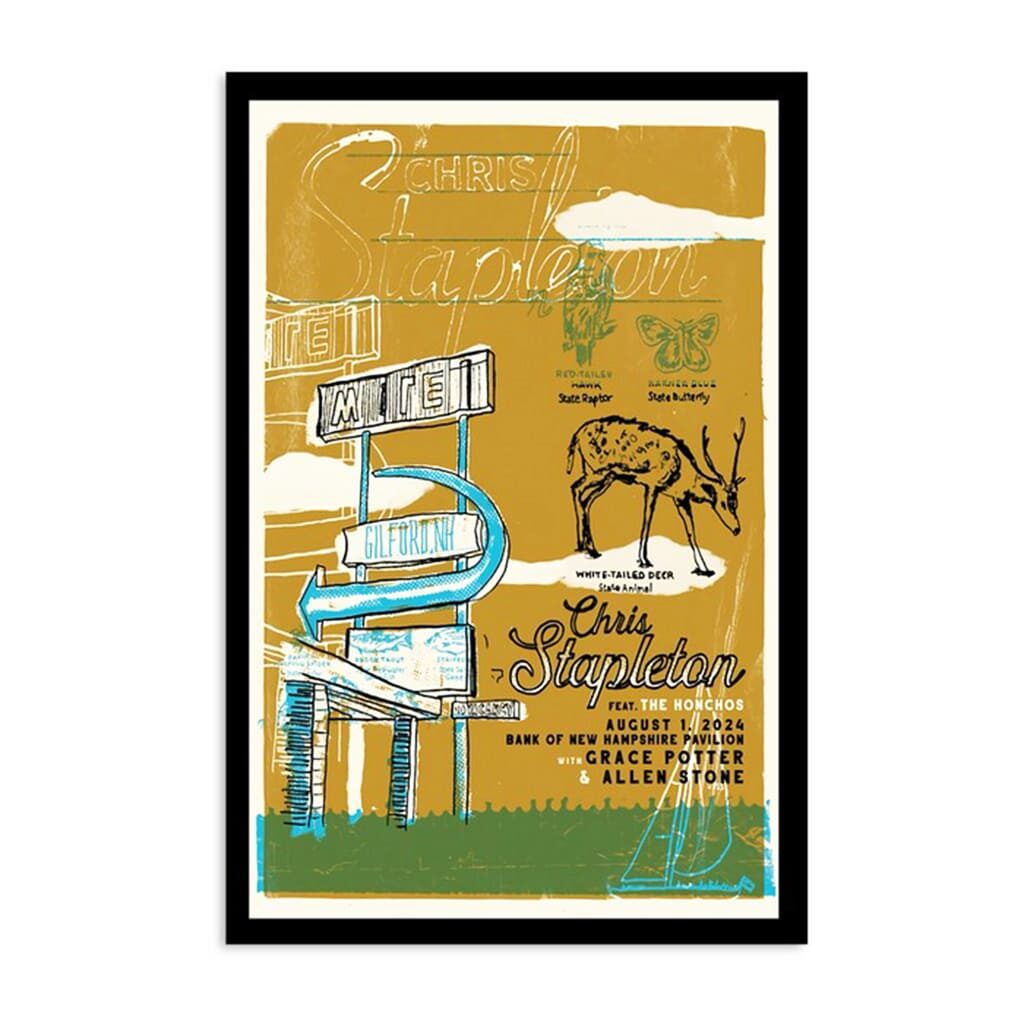 Chris Stapleton Gilford Nh Tour August 1 2024 Poster