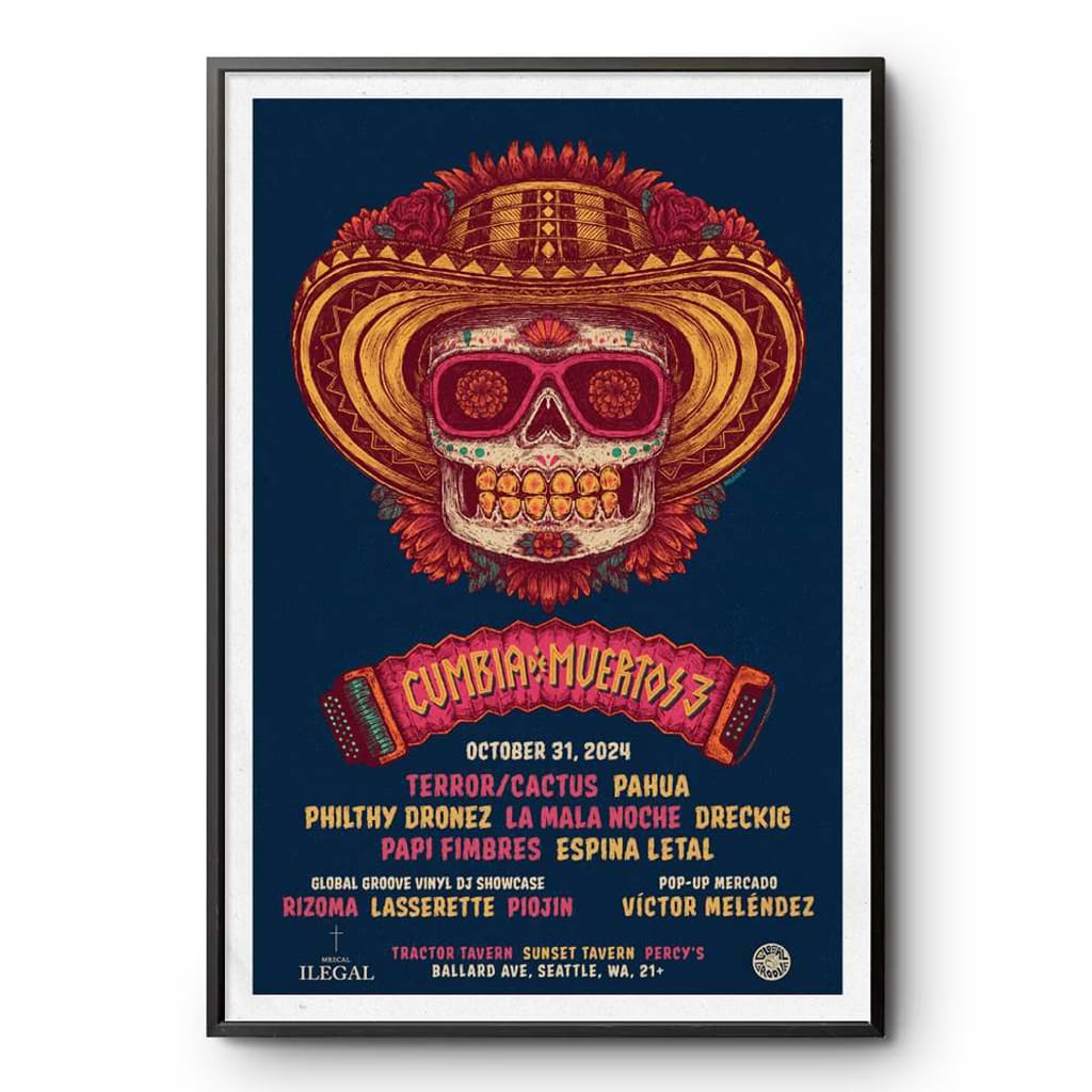 Cumbia De Muertos Ballard Ave Seattle Wa Oct 31 2024 Poster