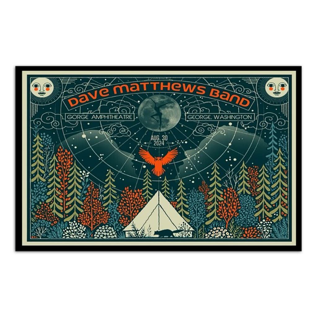 Dave Matthews Band Gorge Amphitheatre George Wa August 30 2024 Poster