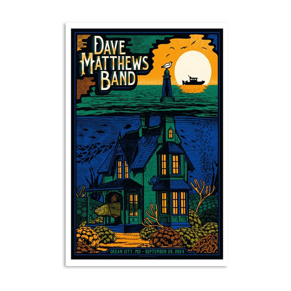 Dave Matthews Band Oceans Calling Festival Ocean City Md September 29 2024 Poster