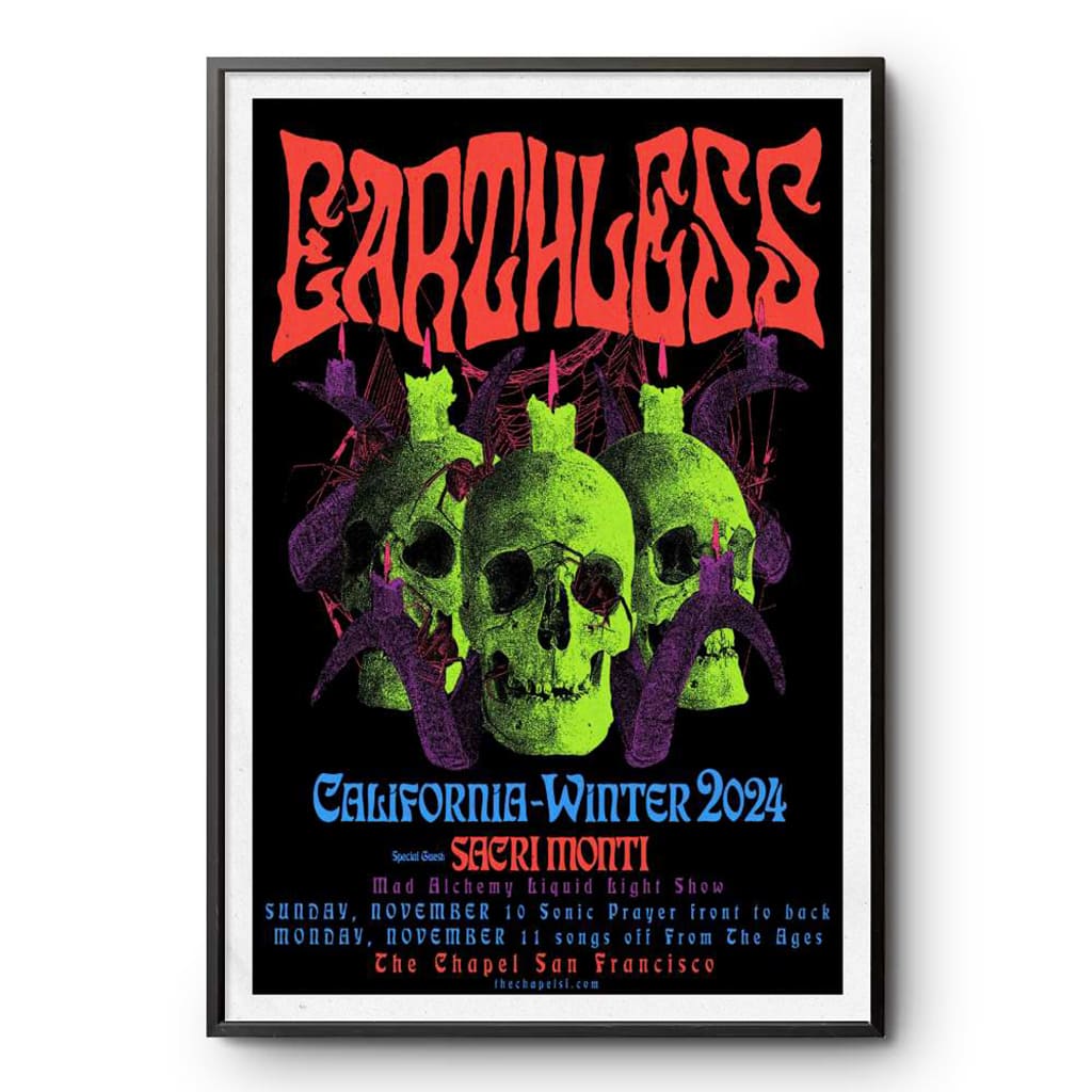 Earthless Tour San Francisco Ca Nov 10-11 2024 Poster