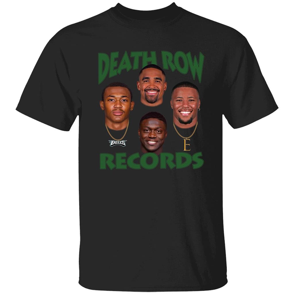 Eagles Death Row Records Aj Brown Jalen Hurts Devonta Smith Saquon Barkley Shirt