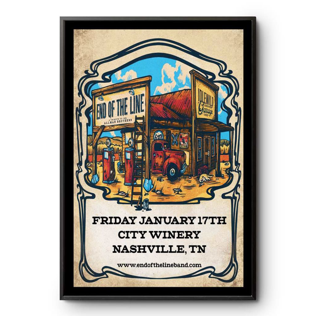 End Of The Line City Winery Nashville Tn Tour Jan 17 2025 Poster