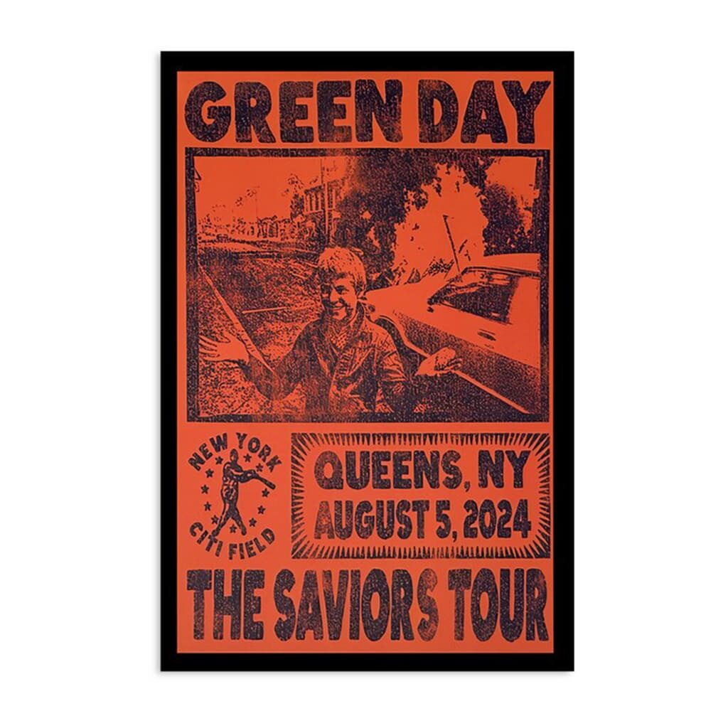 Green Day Citi Field Queens Ny August 5 2024 Poster