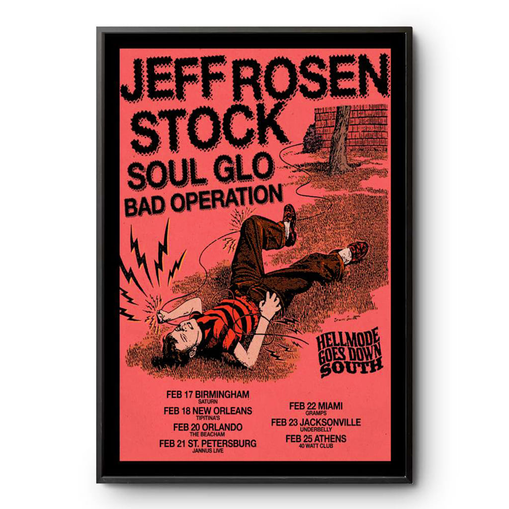 Jeff Rosenstock Hellmode Goes Down South Tour 2025 Poster