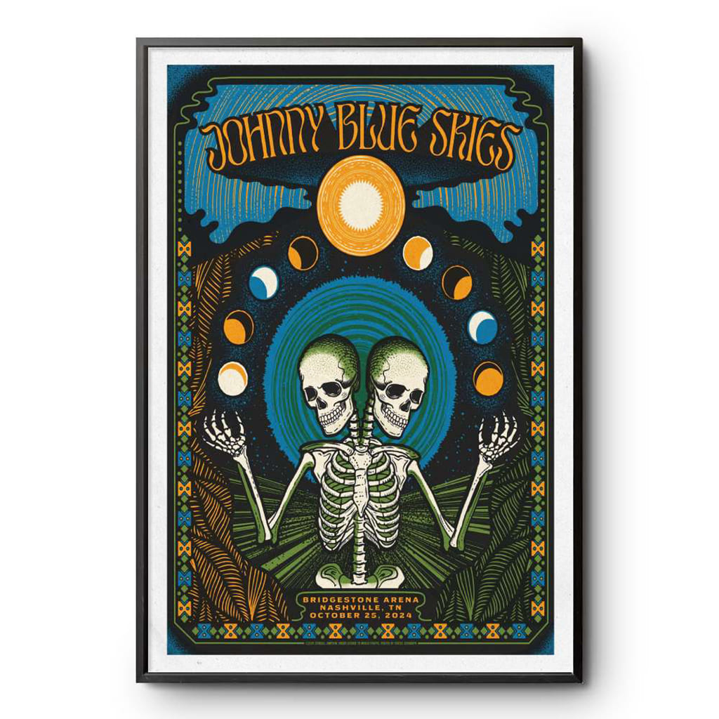 Johnny Blue Skies Bridgestone Arena Nashville Tn October 25 2024 Poster