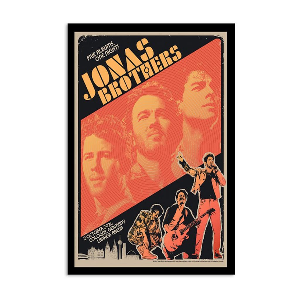 Jonas Brothers Lanxess Arena Cologne Germany October 2 2024 Poster