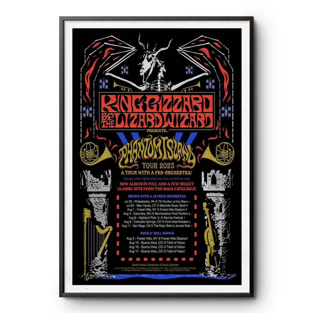 King Gizzard And The Lizard Wizard Tour Usa 2025 Poster