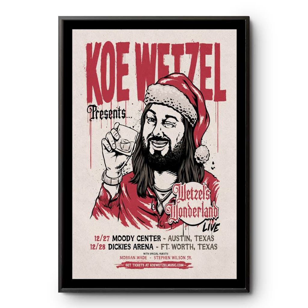 Koe Wetzel Music Dec 27 2024 Moody Center In Austin Tx Poster