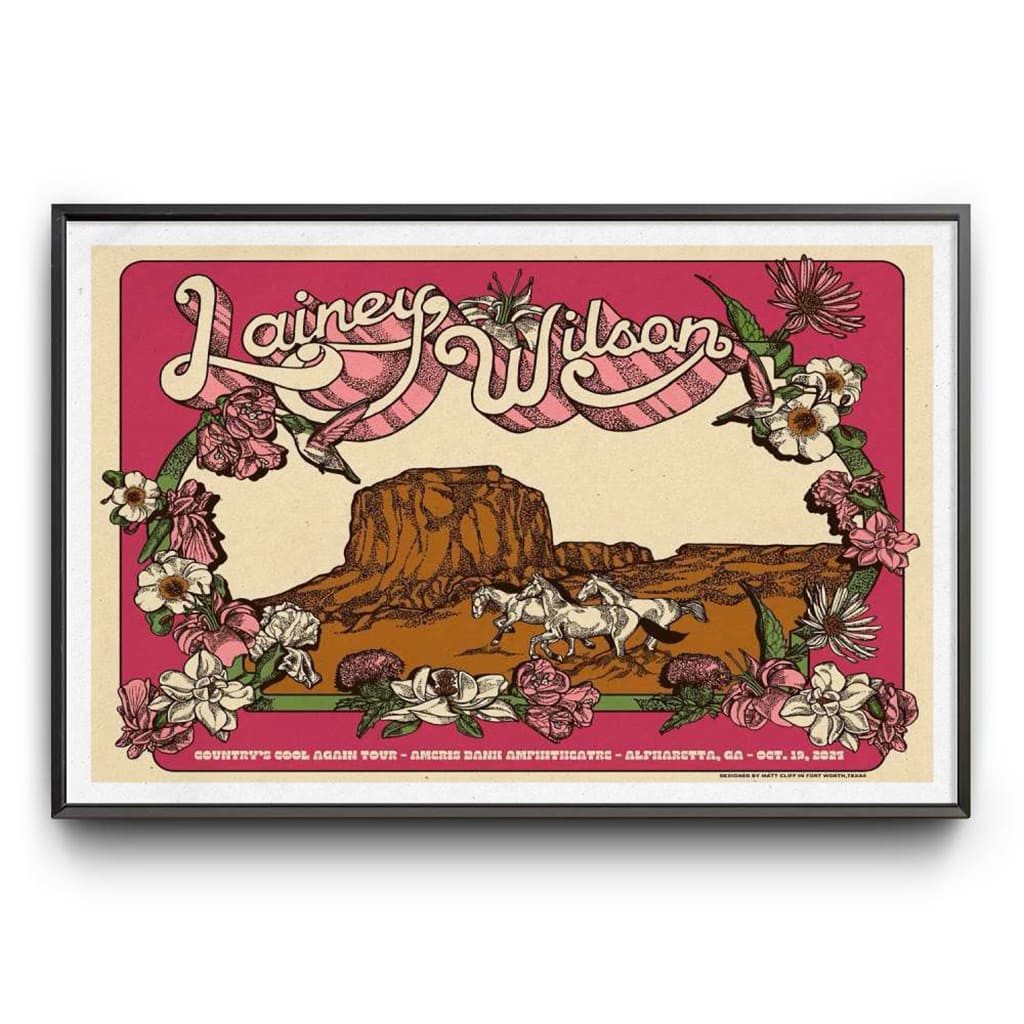 Lainey Wilson Ameris Bank Amphitheatre Alpharetta October 19 2024 Poster