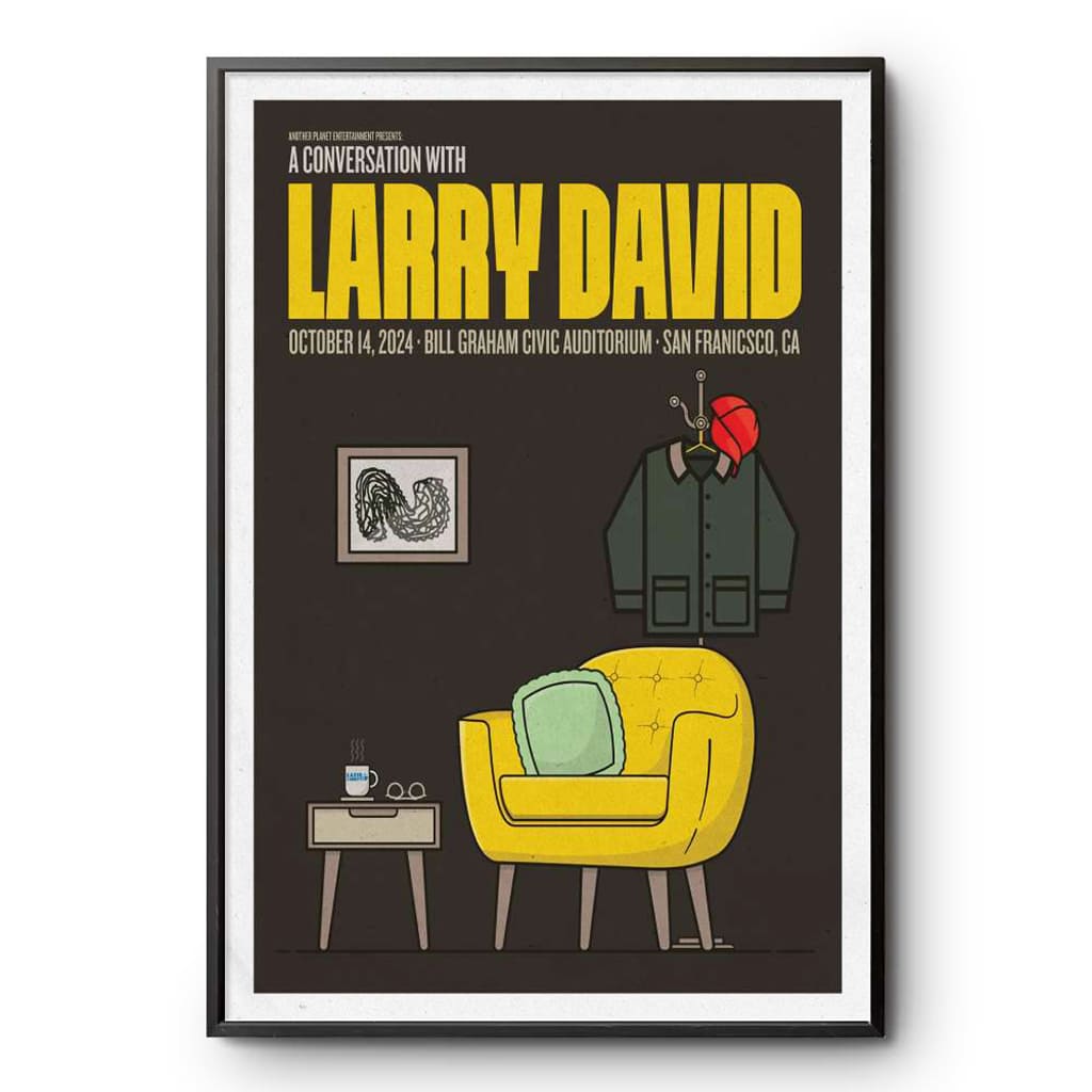 Larry David Bill Graham Civic Auditorium San Francisco Ca Oct 14 2024 Poster