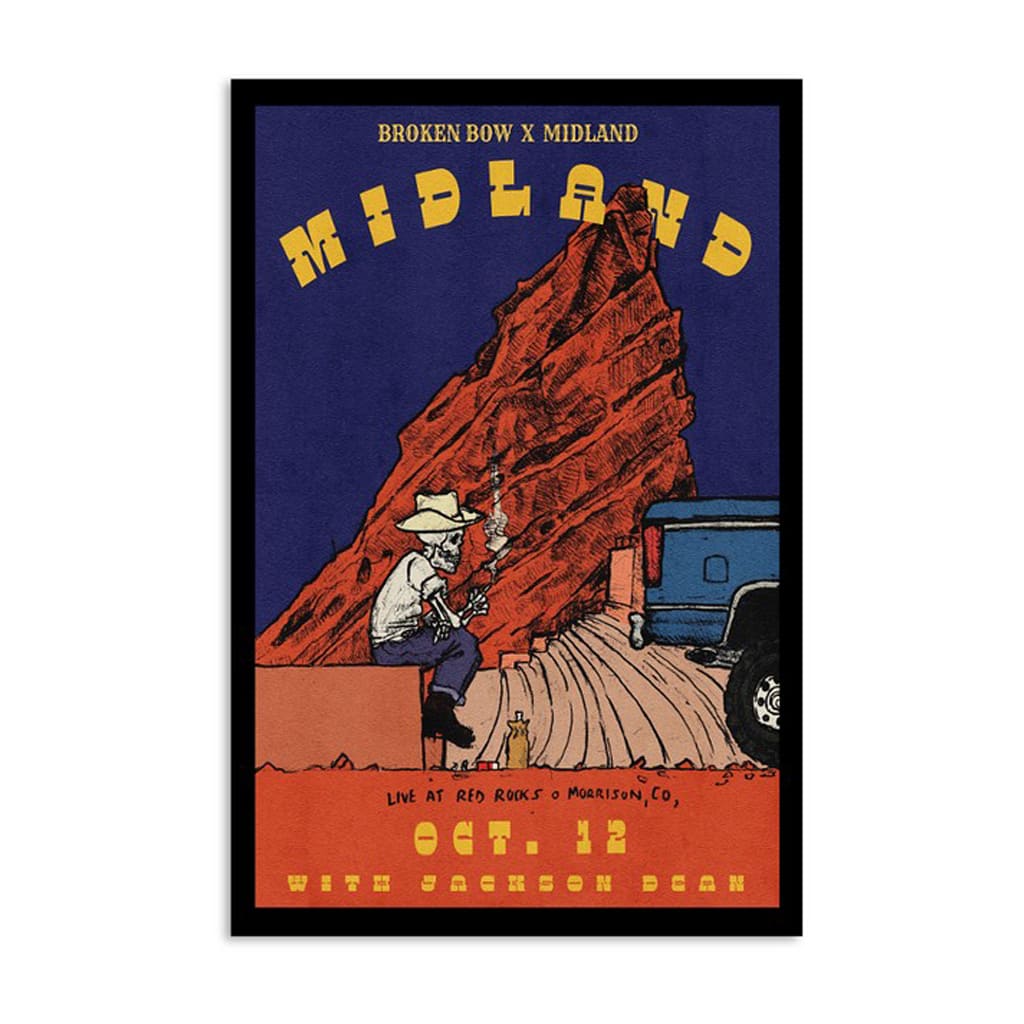 Midland Oct 12 2024 Red Rocks Morrison Co Tour Poster