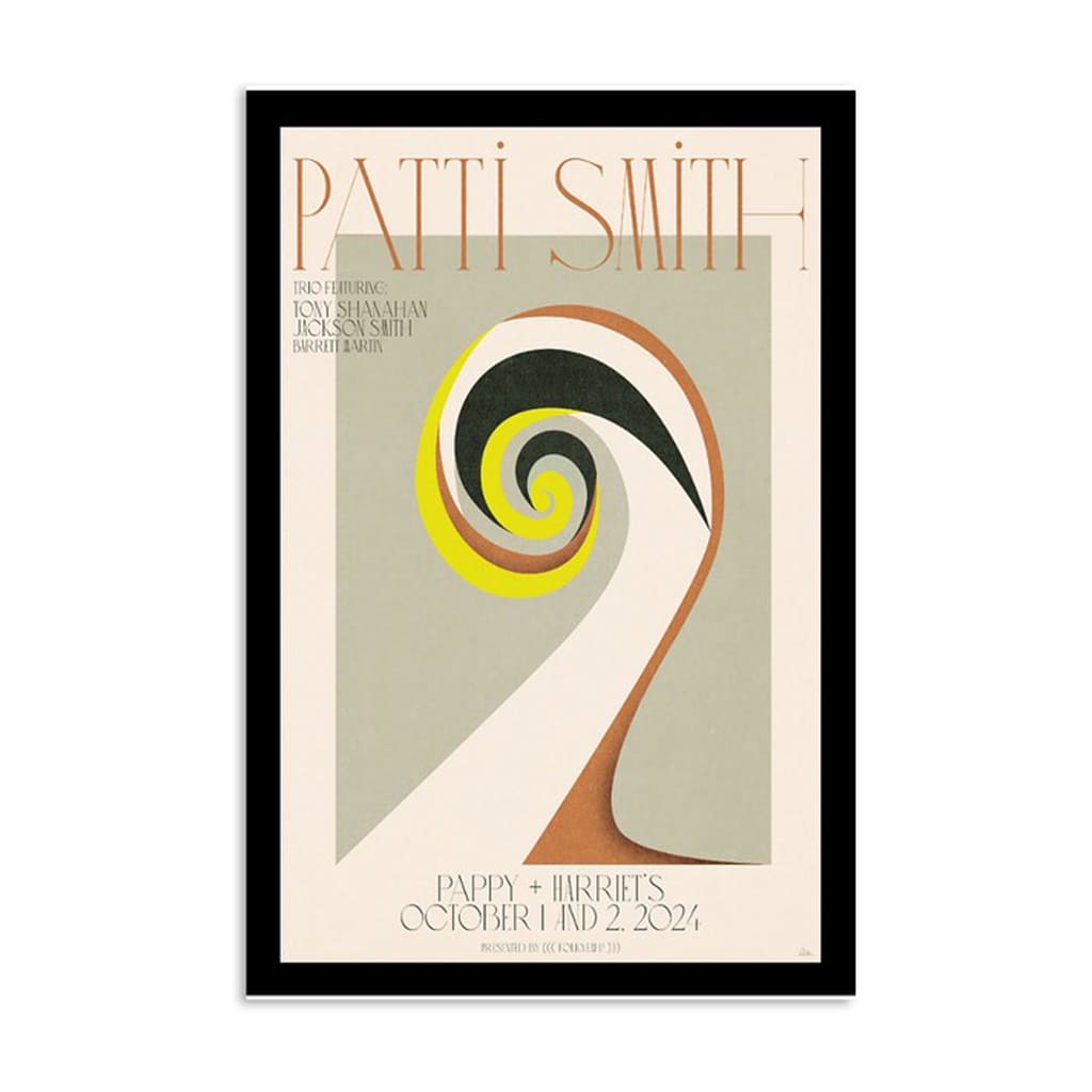 Patti Smith Pappys And Harriet's Pioneertown Ca Oct 1-2 2024 Poster