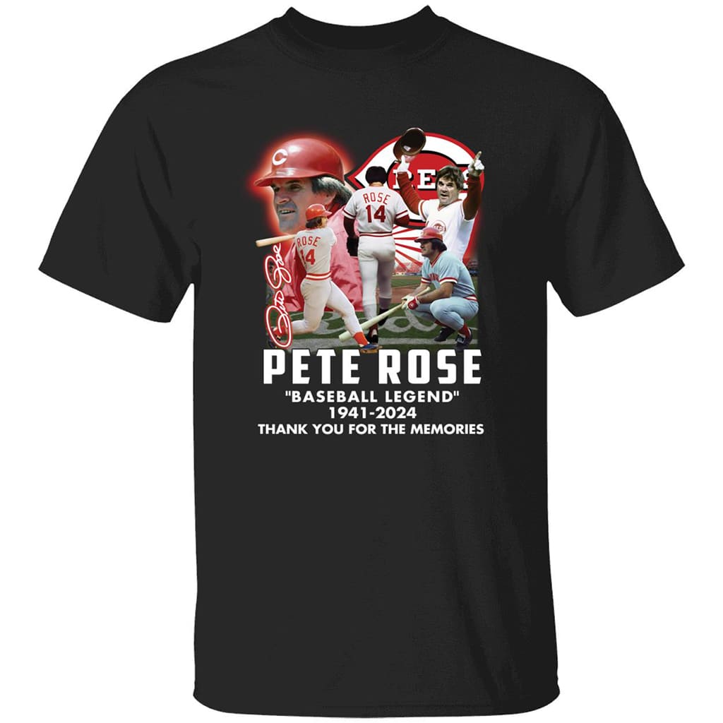 Pete Rose Baseball Legend 1941-2024 Thank You For The Memories Shirt