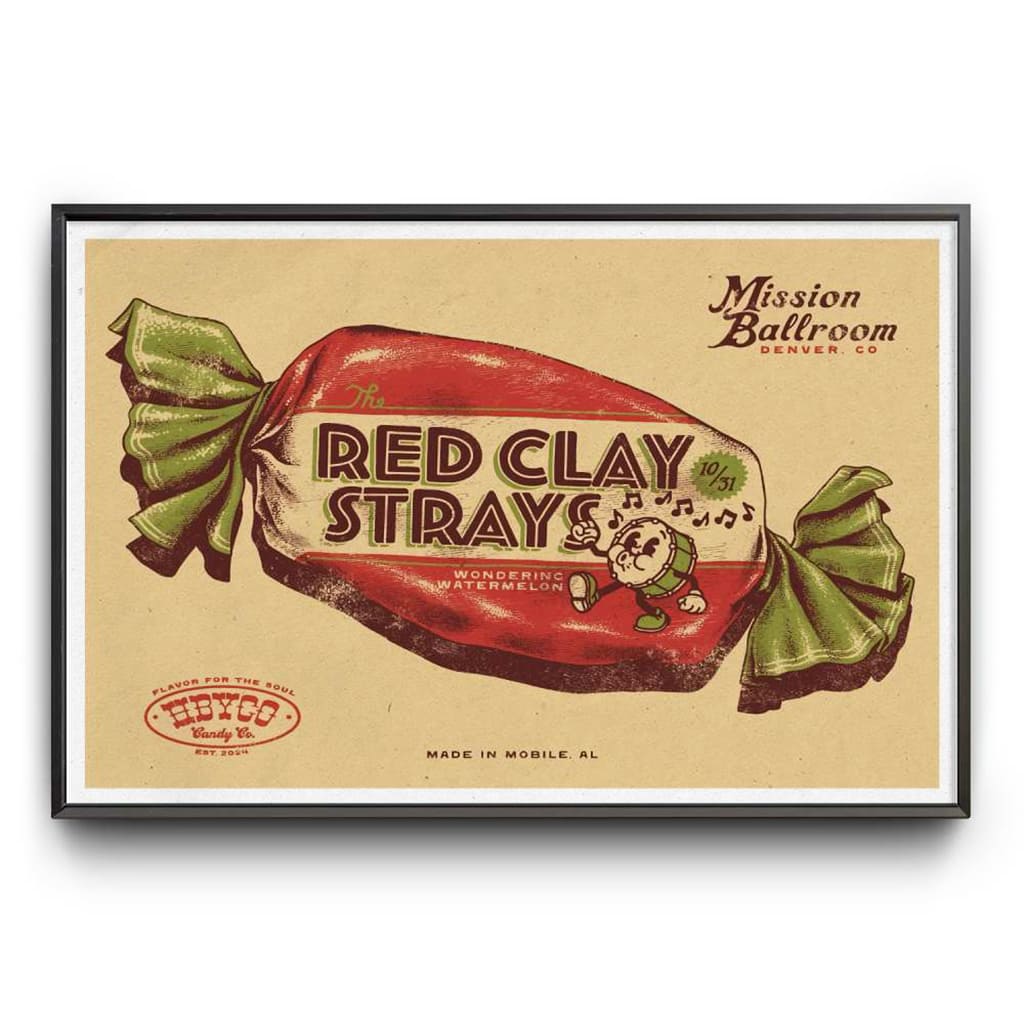 Red Clay Strays Mission Ballroom Denver Co October 31 2024 Poster