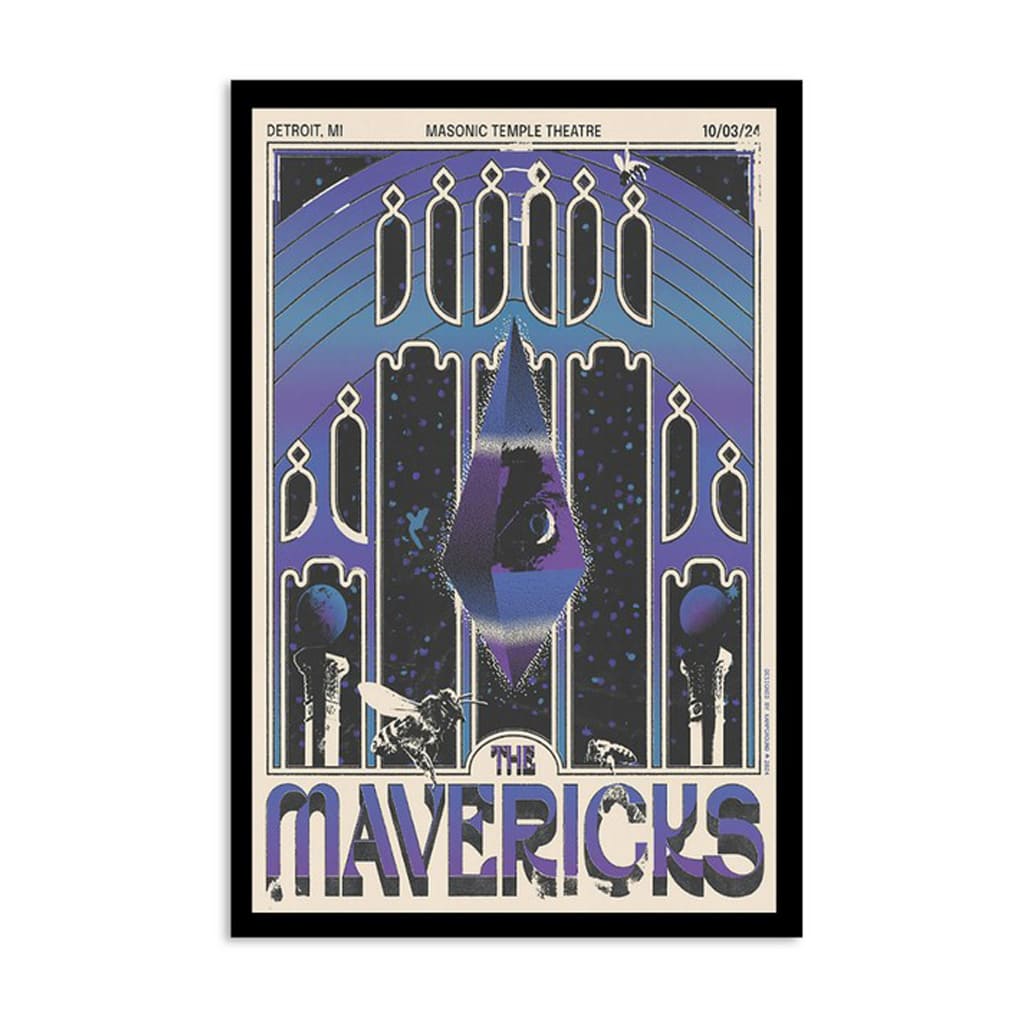 The Mavericks Masonic Temple Theatre Detroit Tour Oct 03 2024 Poster