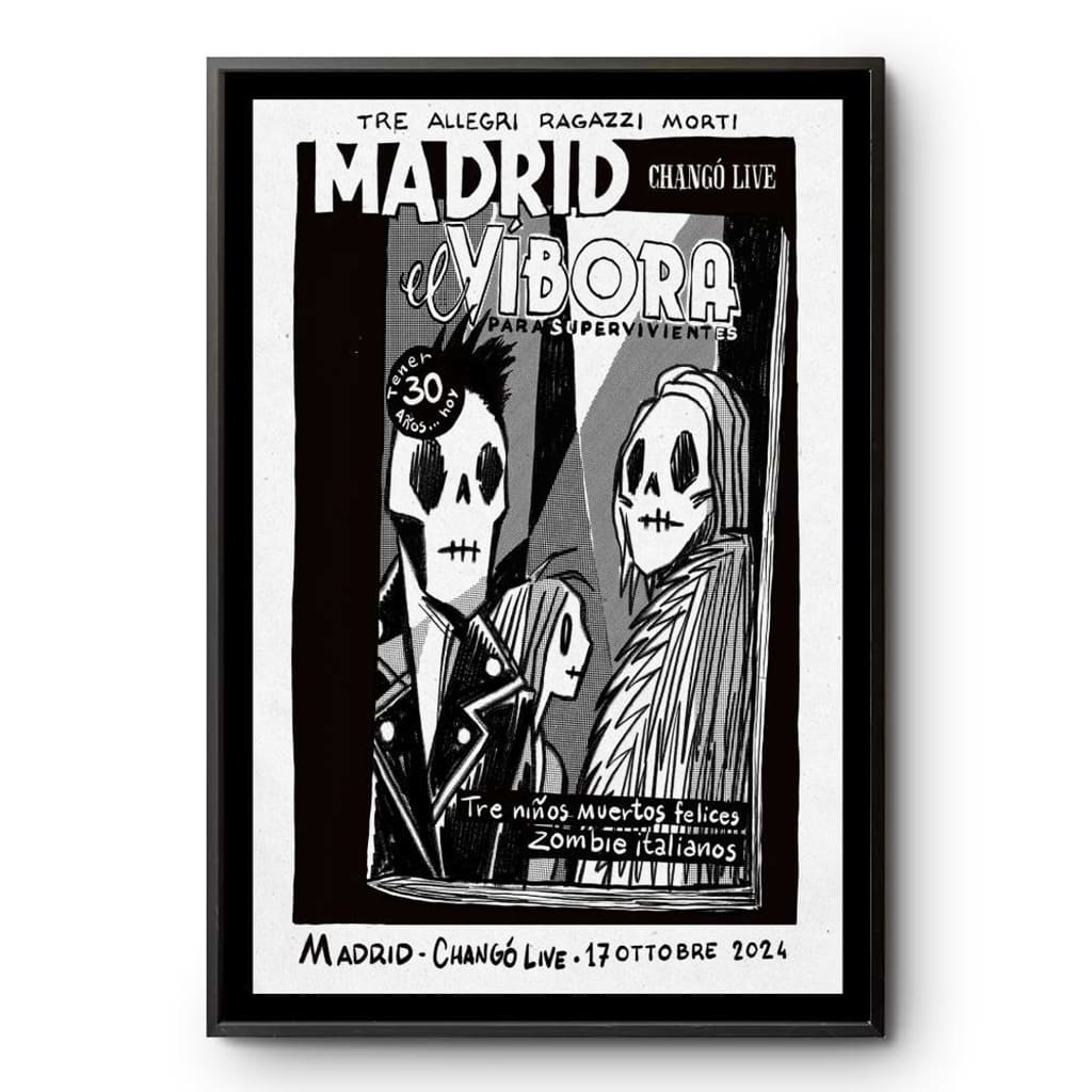 Tre Allegri Ragazzi Morti Madrid Spain October 17 2024 Poster