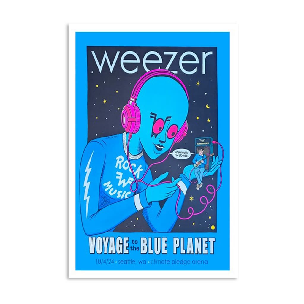 Weezer Climate Pledge Arena Seattle Wa Oct 4 2024 Poster