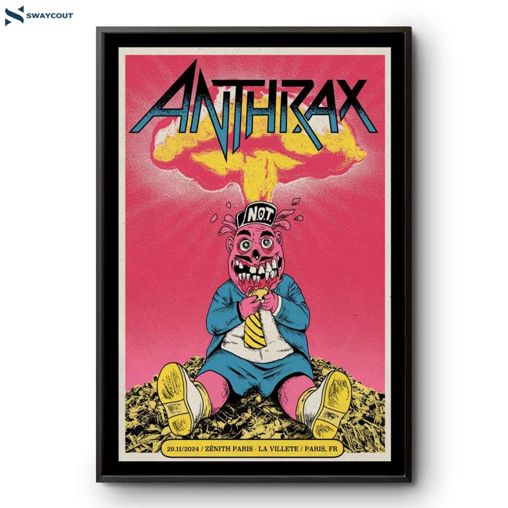 Anthrax Paris France November 29 2024 Poster