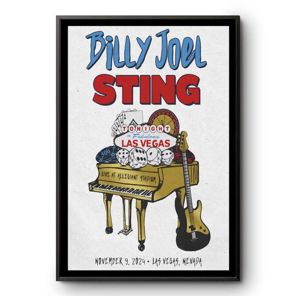 Billy Joel & Sting Concert Allegiant Stadium Las Vegas Nv Nov 9 2024 Poster