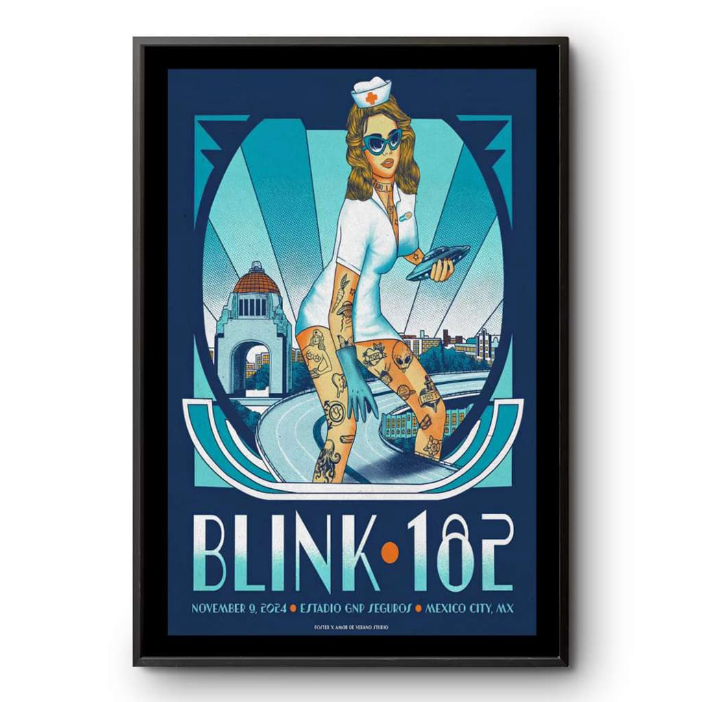 Blink 182 Estadio Gnp Seguros Mexico Tour Nov 09 2024 Poster