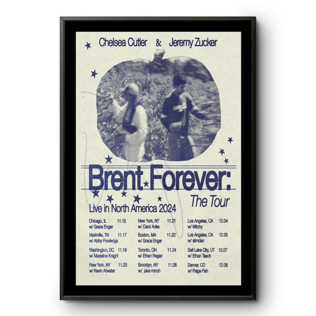 Chelsea Cutler & Jeremy Zucker Brent Forever North America 2024 Poster