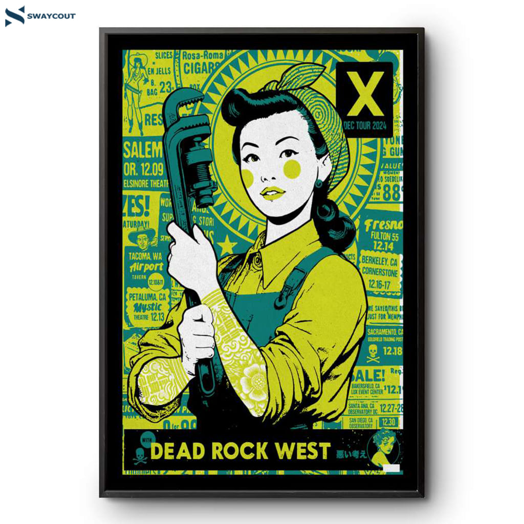 Dead Rock West December Tour 2024 Poster