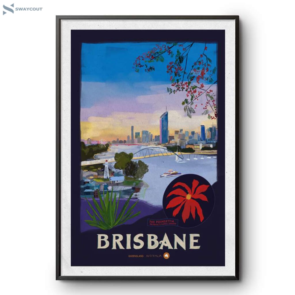 Elke Gill Brisbane Art Print Travel Poster