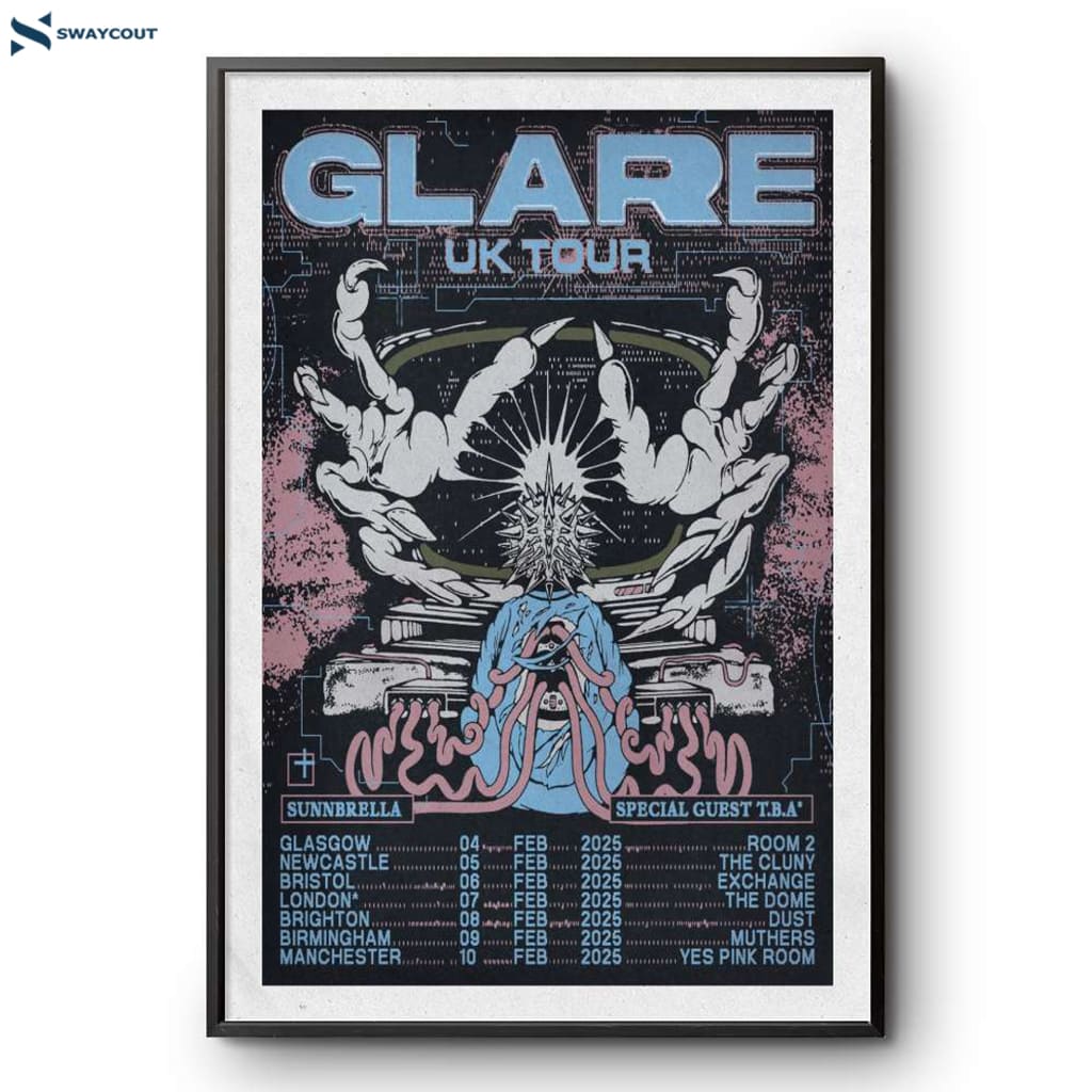 Glare Tour The Uk On Feb 2025 Poster