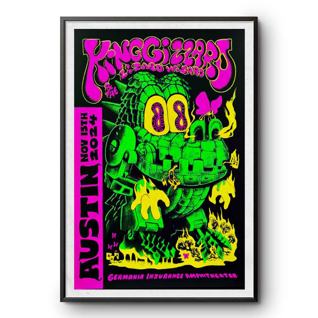 King Gizzard And The Lizard Wizard The Germania Insurance Amphitheater November 15 2024 Austin Tx Poster